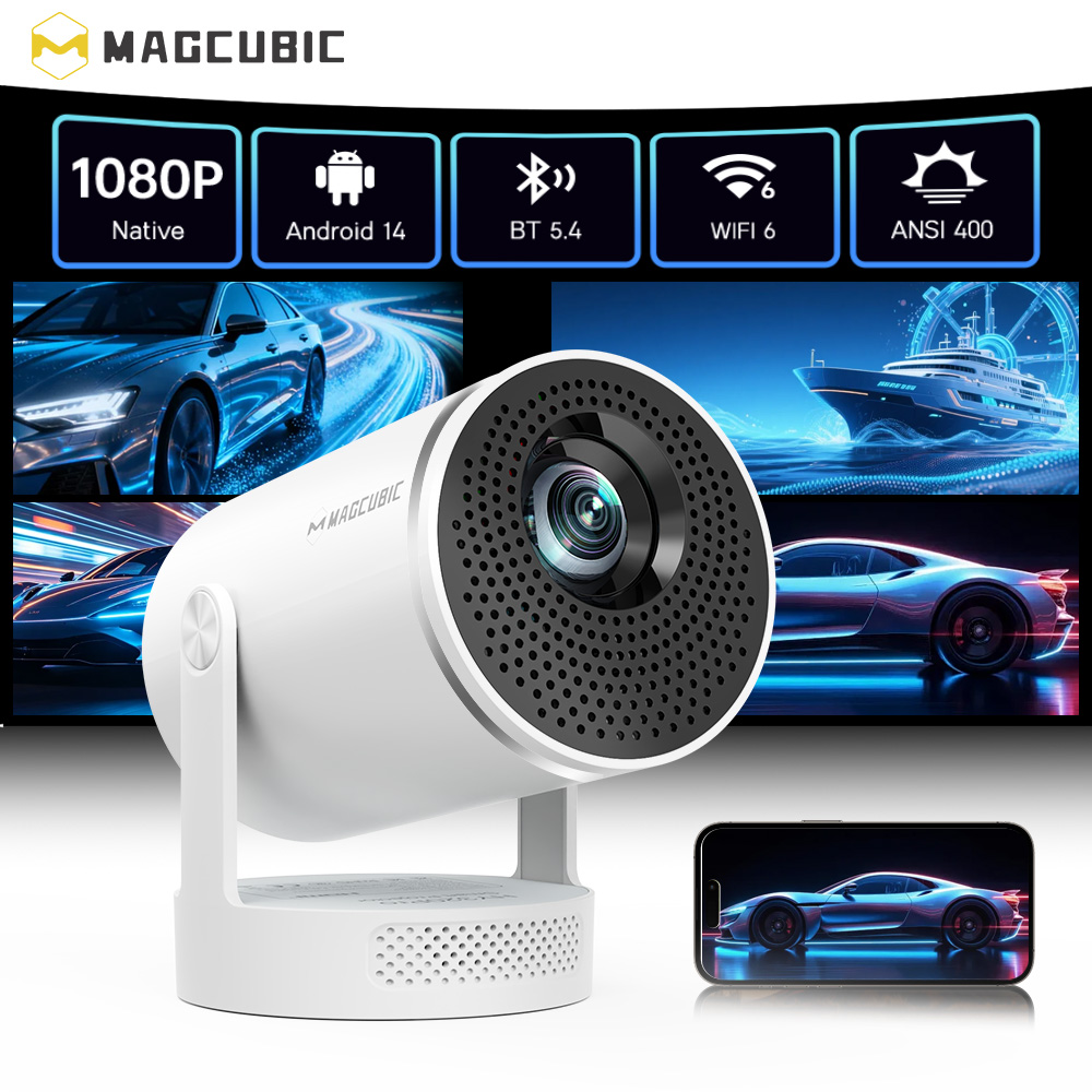 Home Cinema Focal - Projetor Magcubic Android 14 Nativo 1080P