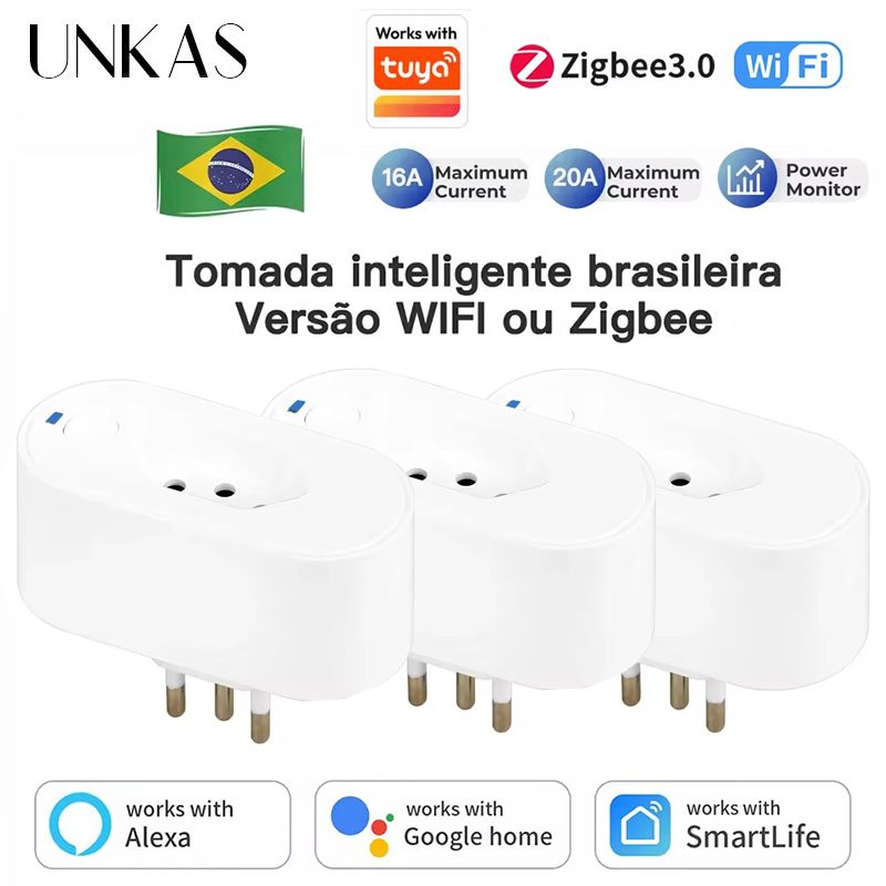 Home Cinema Alexa - Tomada Inteligente UNKAS com Wi-Fi ou