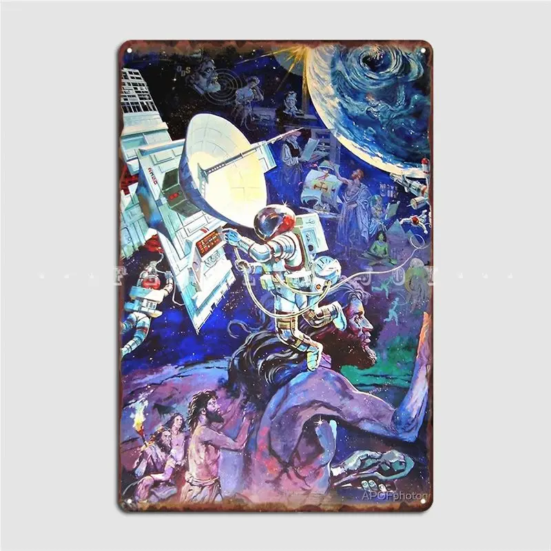 Home Cinema Wall Design - Nave espacial terra mural sinal de