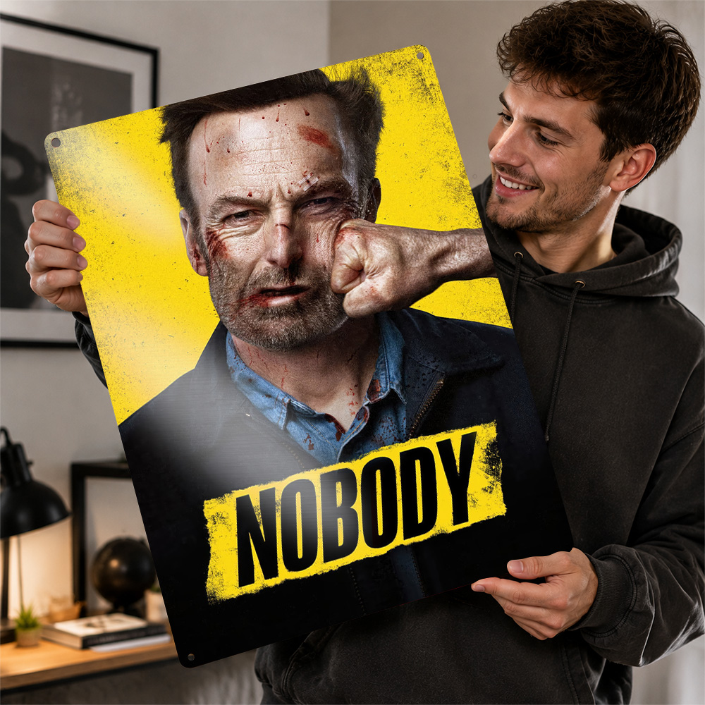 Home Cinema Gifts - Pôster de Metal do Filme Nobody,