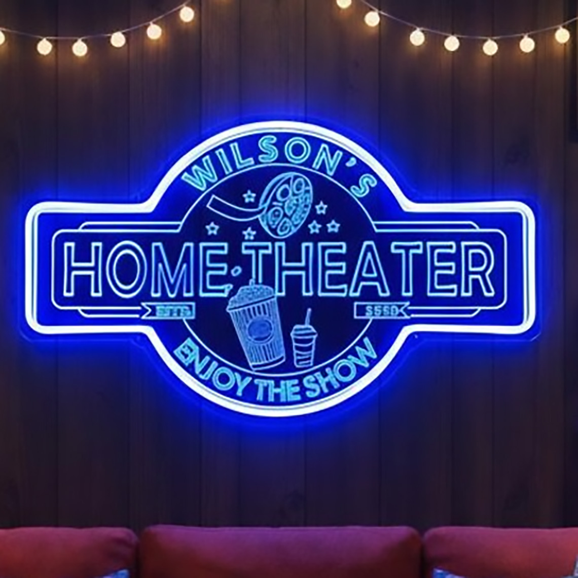 Home Cinema In - Letreiro Neon Personalizado para Home Theater,