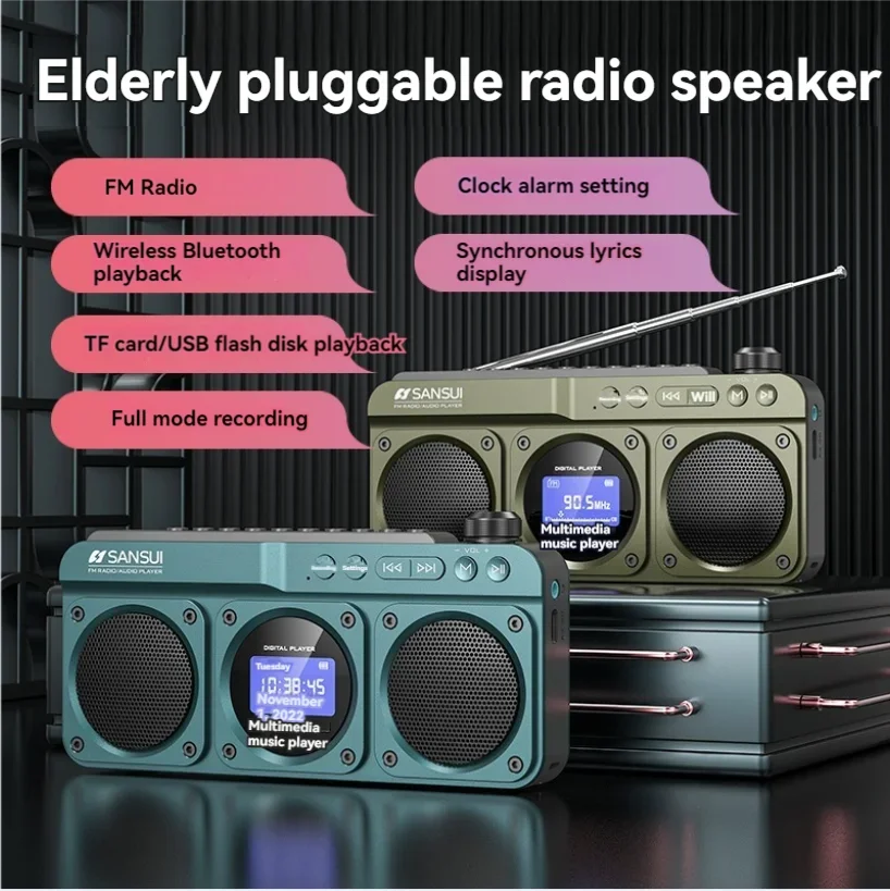 Home Cinema Apple - SANSUI-F28 Dual Speaker, rádio Bluetooth sem