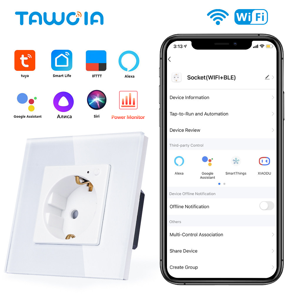 Home Cinema Alexa - Tawoia wifi tomada de parede padrão