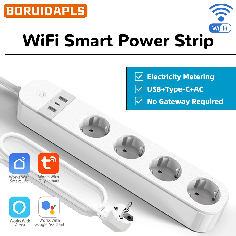 Home Cinema Alexa - BORUIDAPLS Tomada Inteligente WiFi com Plugue