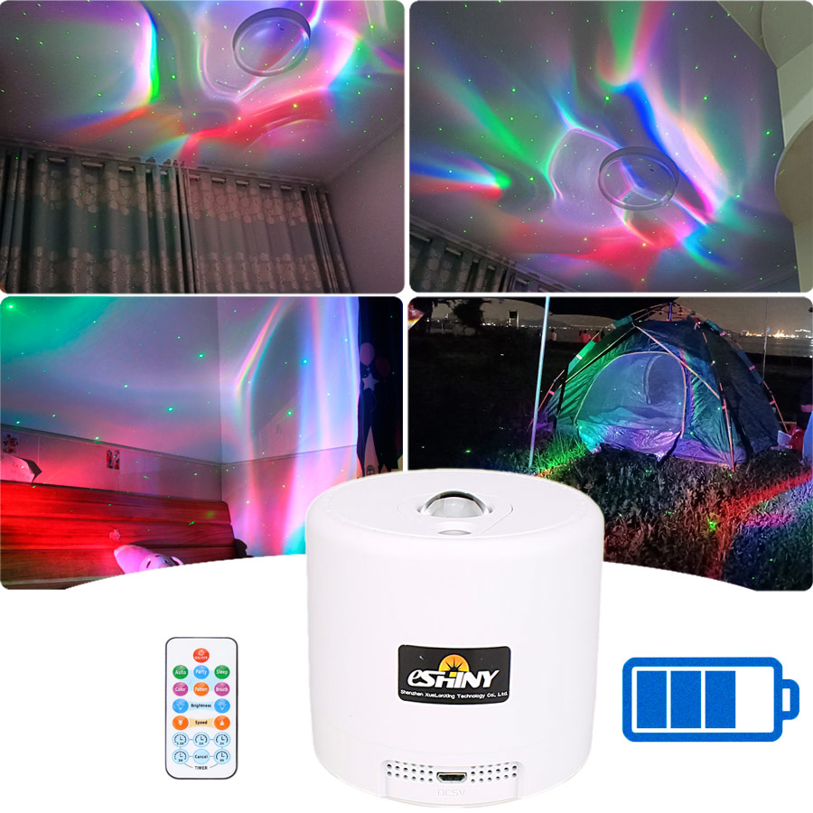 Home Cinema Led Projector - Sa204 rgb led motivo aurora projetor