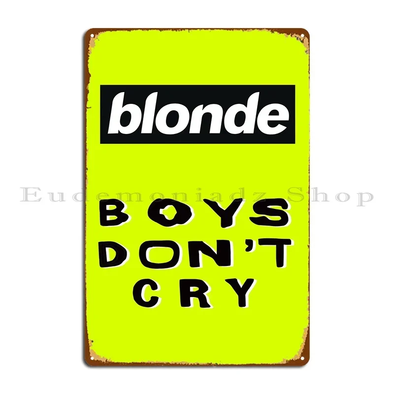 Home Cinema Wall Design - Placa de Metal 'Boys Don't Cry'