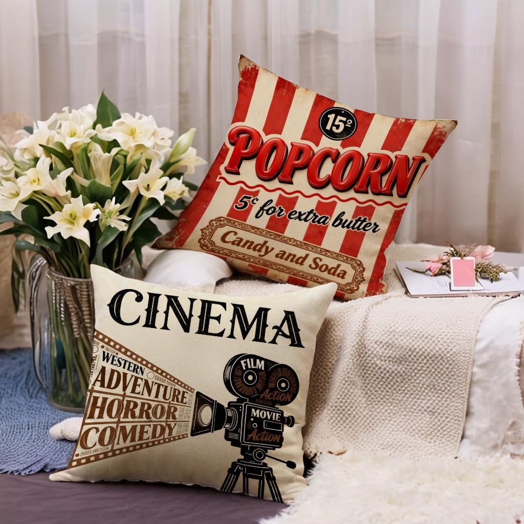Conjunto de 4 Capas de Almofad - Home Cinema Tickets avaliação e preço