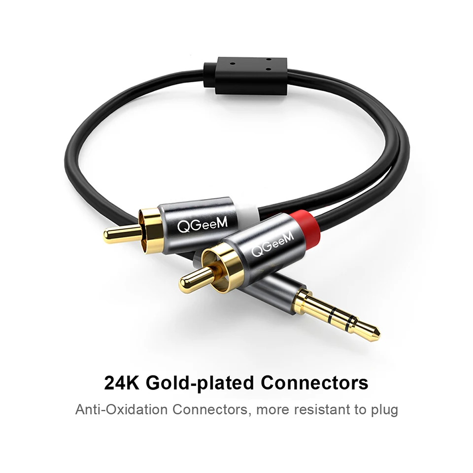 Cabo RCA QGeeM 2RCA para 3.5mm - Home Cinema Hall avaliação e preço