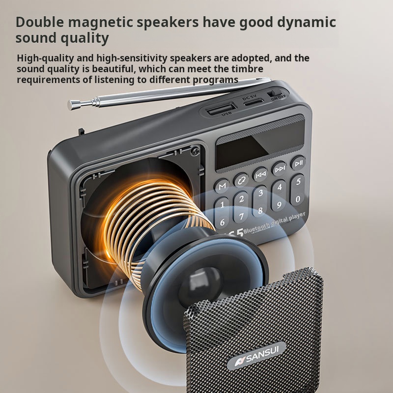 Shanshui f65 portátil rádio fm - Home Cinema Apple avaliação e preço