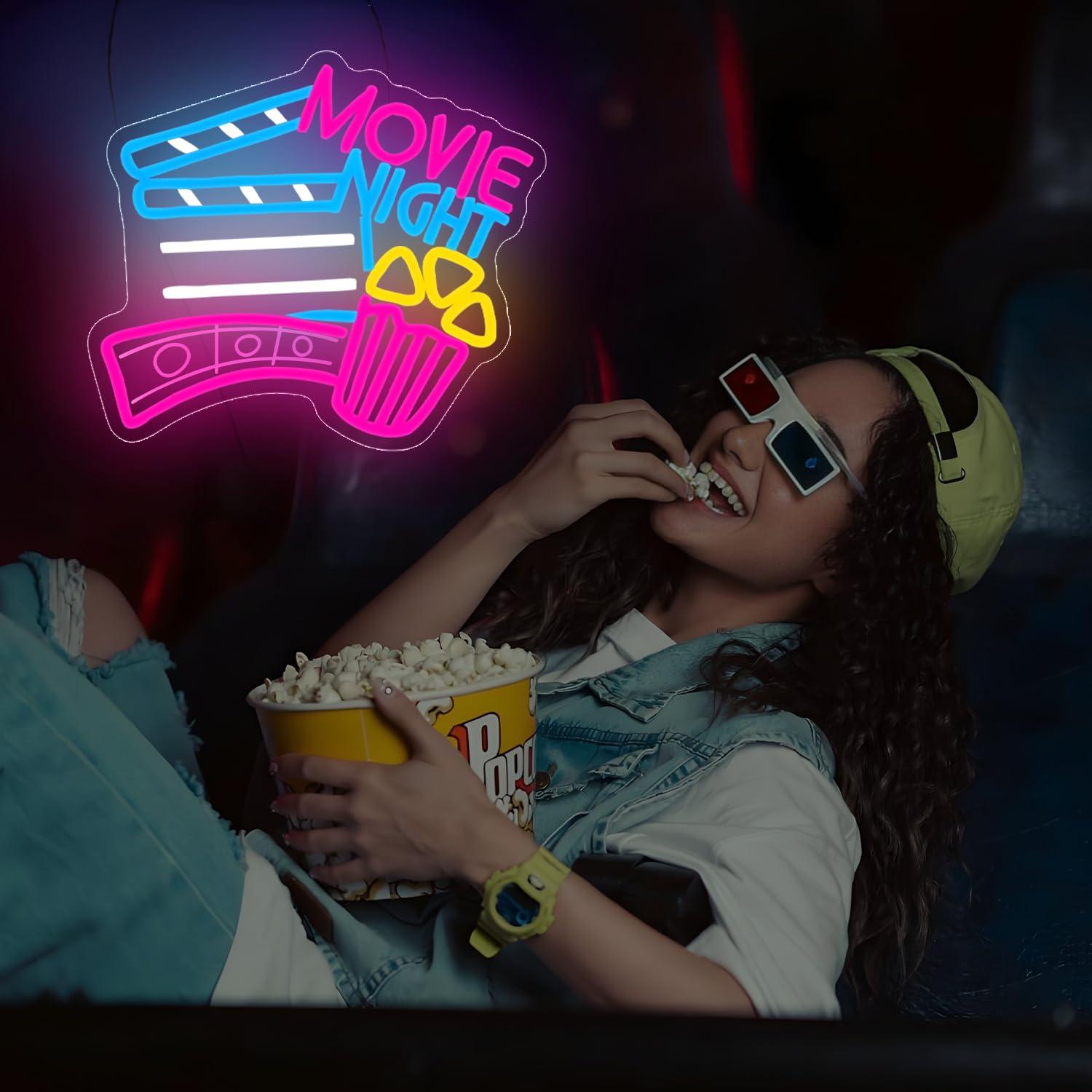 Letreiro Neon para Noite de Ci - Home Cinema Gifts avaliação e preço