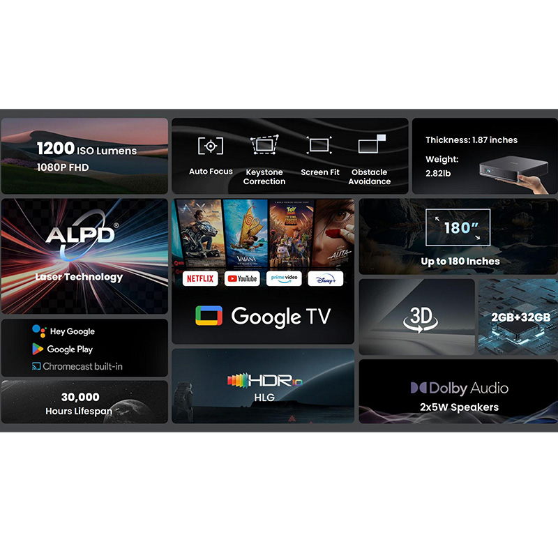Dangbei atom projetor laser pr - Home Cinema Led Projector avaliação e preço