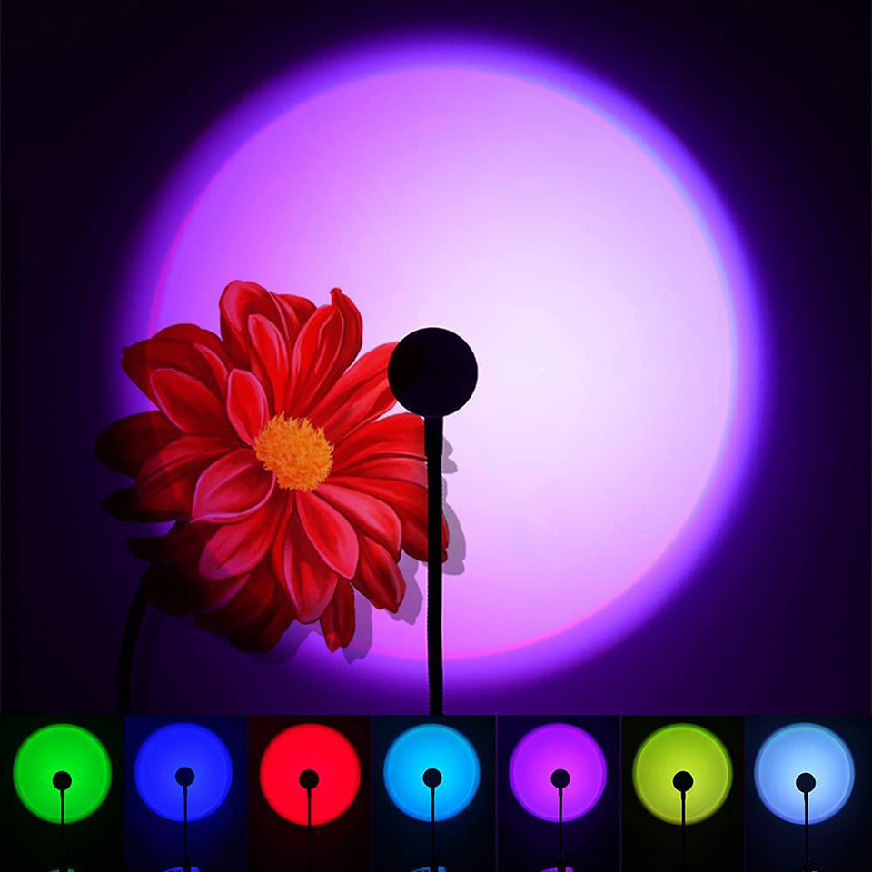1x usb pôr do sol lâmpada led  - Home Cinema Led Projector avaliação e preço