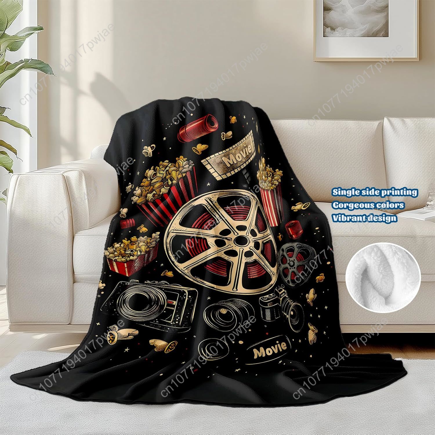 Cobertor de pipoca de bilhete  - Home Cinema Gifts avaliação e preço