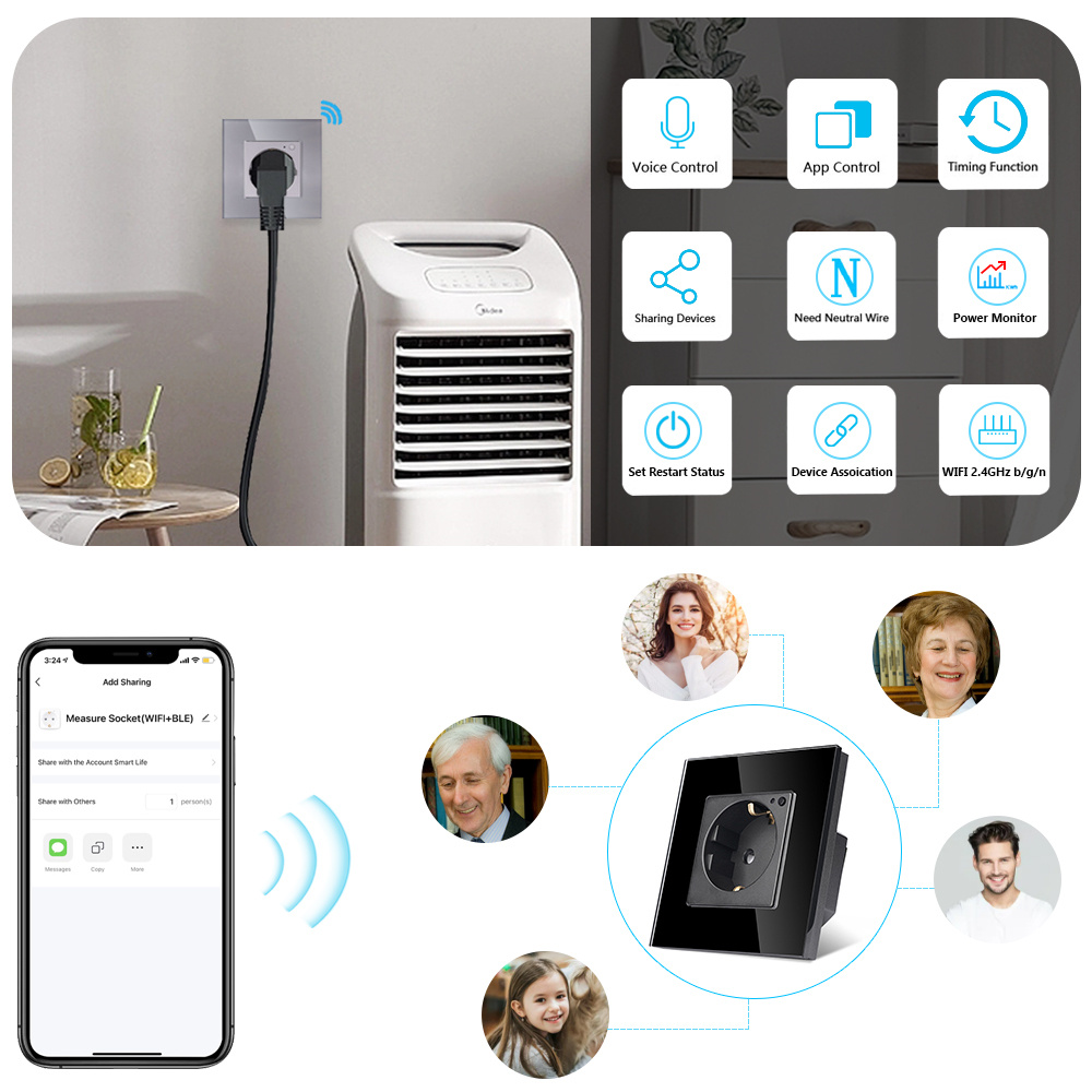 Tawoia wifi tomada de parede p - Home Cinema Alexa avaliação e preço