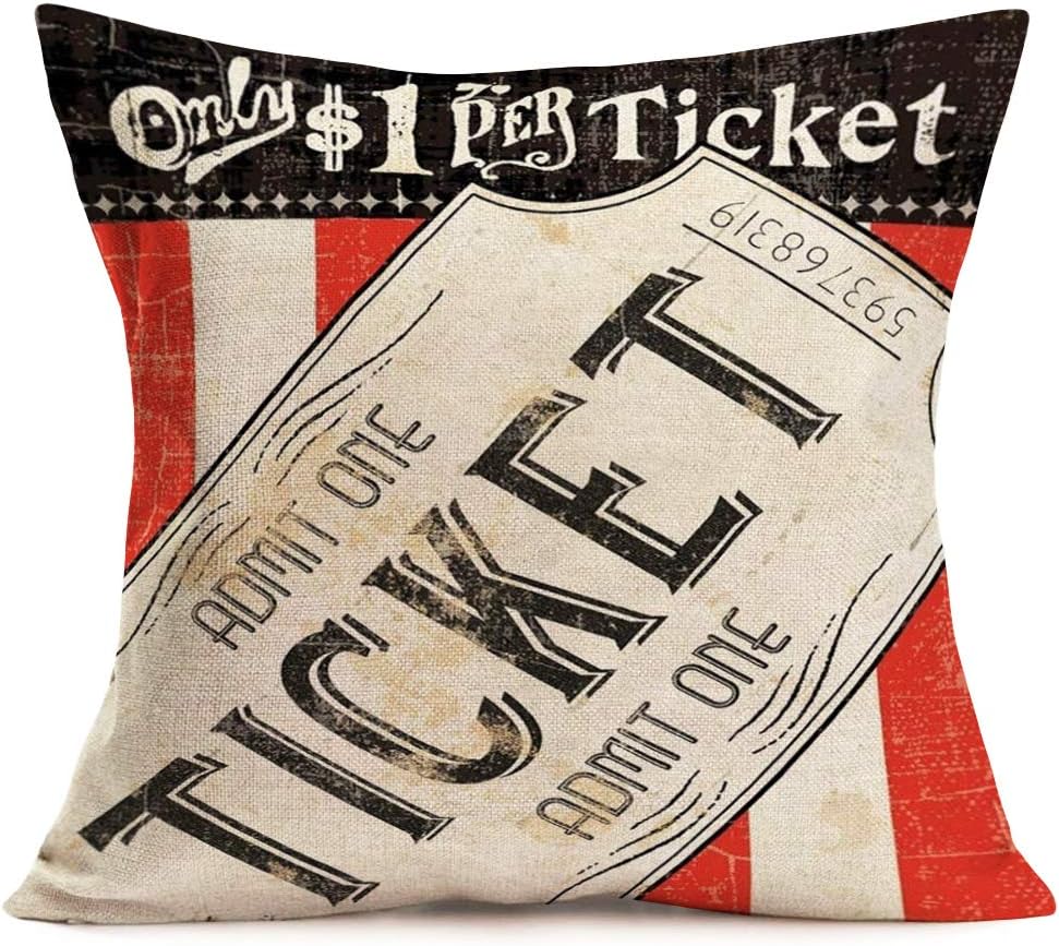Capas de almofada decorativas  - Home Cinema Tickets avaliação e preço
