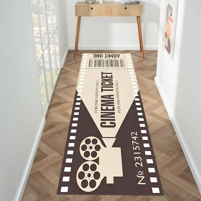 Tapete Vintage com Tema de Cin - Home Cinema Tickets avaliação e preço