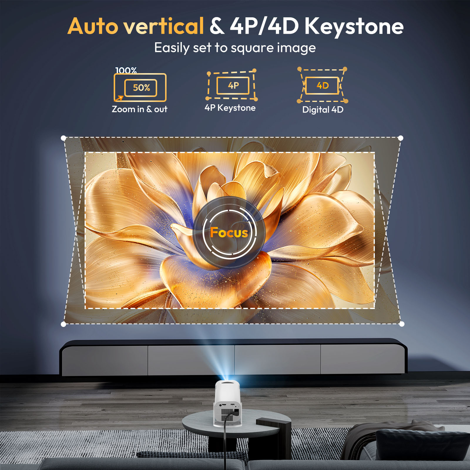 Xgody gimbal 3 pro projetor 4k - Home Cinema Focal avaliação e preço