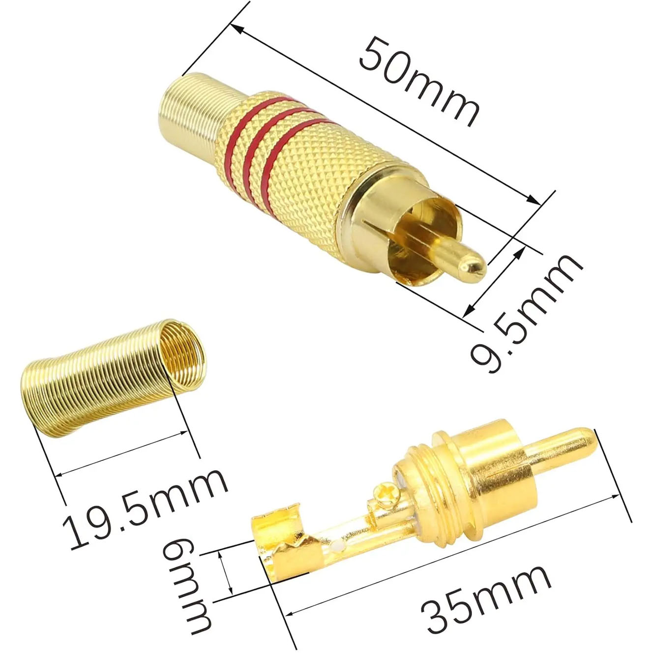 Conector de Áudio e Vídeo RCA  - Home Cinema Hall avaliação e preço