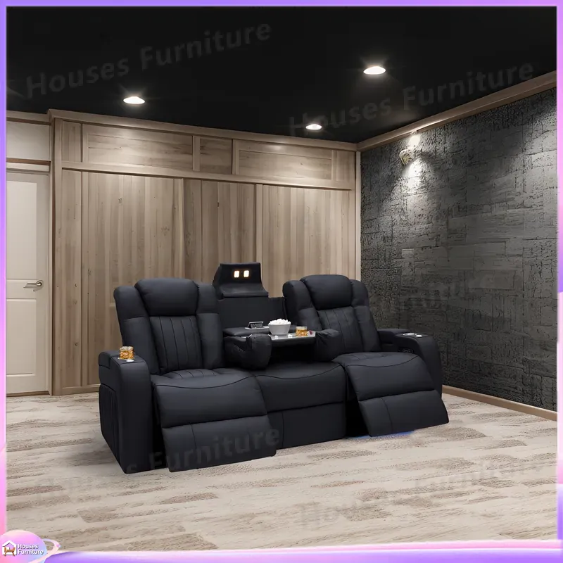 Sofá Reclinável de Couro para  - Home Cinema Chairs avaliação e preço